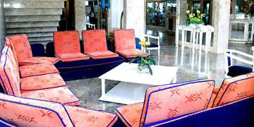 Lobby no Hotel Sol Victória Marina Flat de Salvador