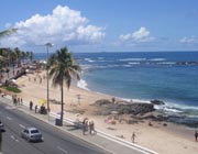 Chegando na Praia Amaralina em Salvador