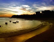Por-do sol na Praia do Rio Vermelho de Salvador Salvador