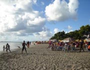 Jogos na Praia Ribeira em Salvador